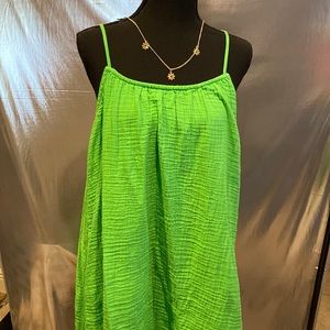 Ladies cute green dress with spaghetti straps! Lightweight!